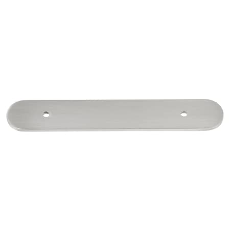 Gliderite Hardware 6 in. Satin Nickel Rounded Back Plate 3-3/4 in. Center to Center - 6343-96-SN 6343-96-SN-1